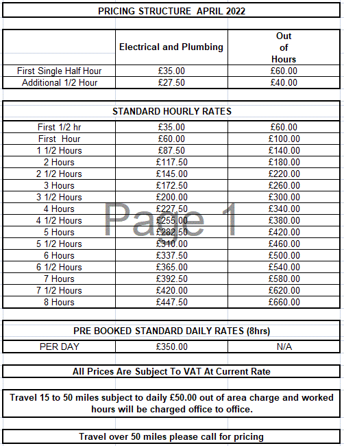 Price List